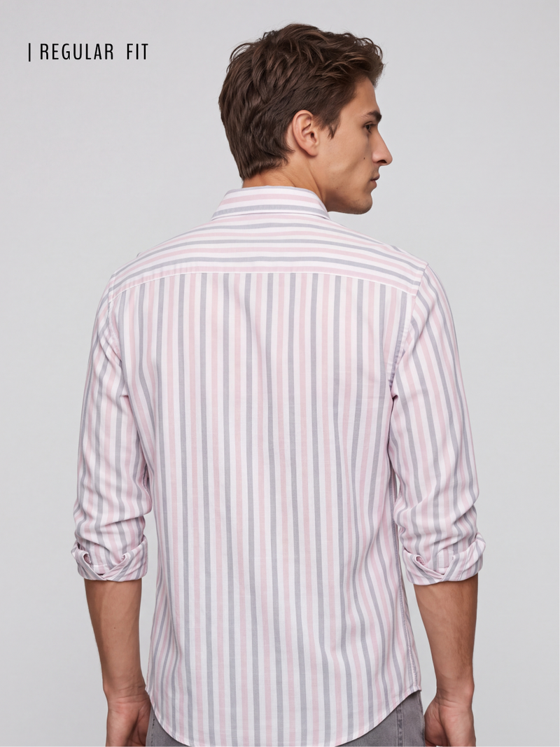 Linen Rich Candy Stripe Shirt