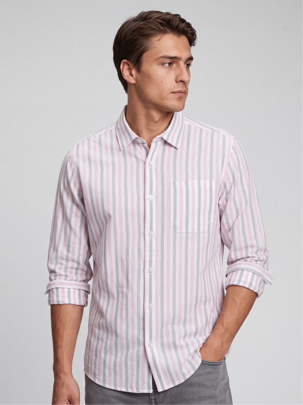 Linen Rich Candy Stripe Shirt