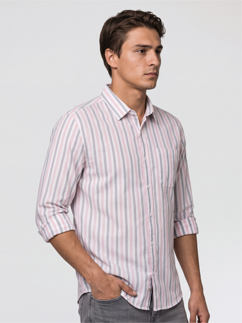 Linen Rich Candy Stripe Shirt