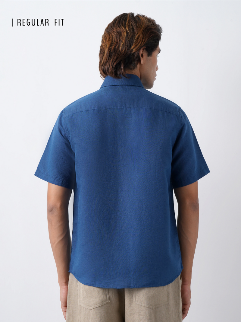 Linen Rich Navy Shirt