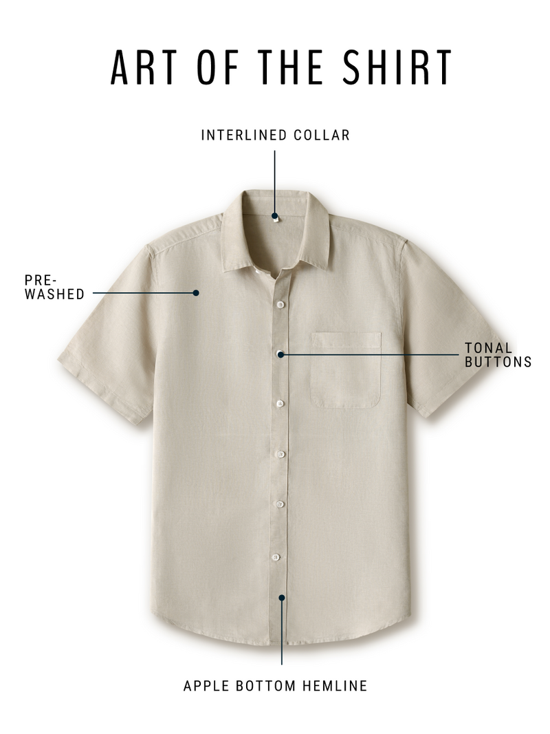 Linen Rich Dark Cream  Shirt