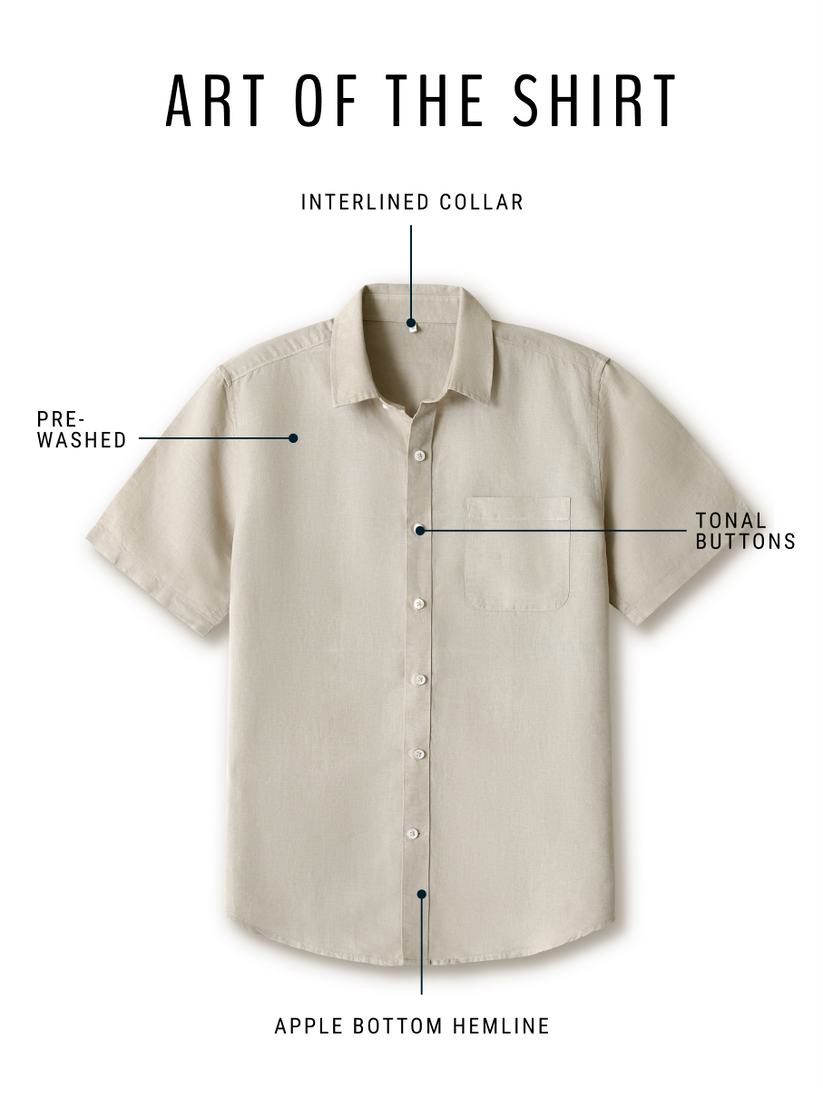 Linen Rich Dark Cream  Shirt
