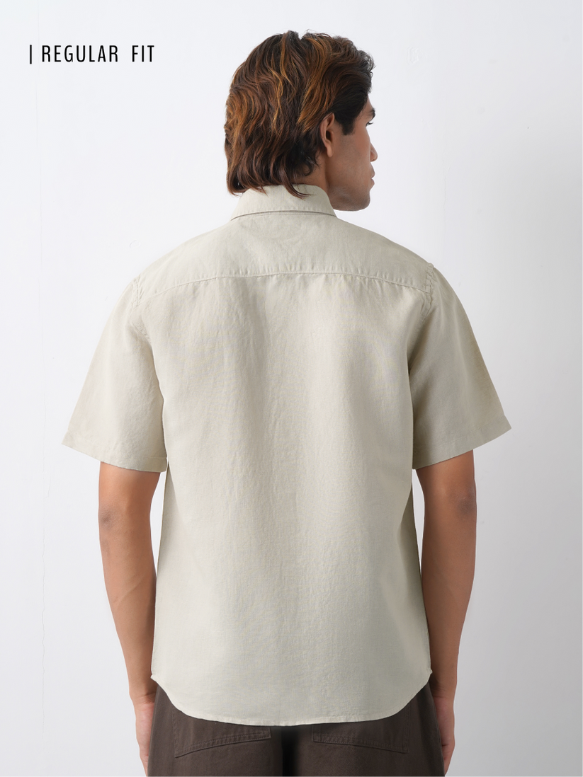 Linen Rich Dark Cream  Shirt