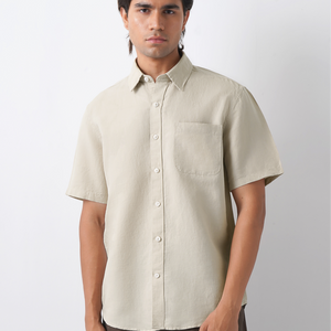 Linen Rich Dark Cream  Shirt
