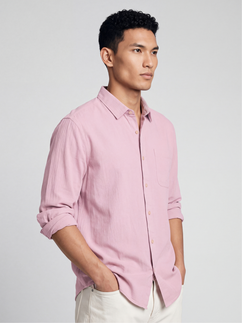 Twilight Mauve Seersucker Shirt