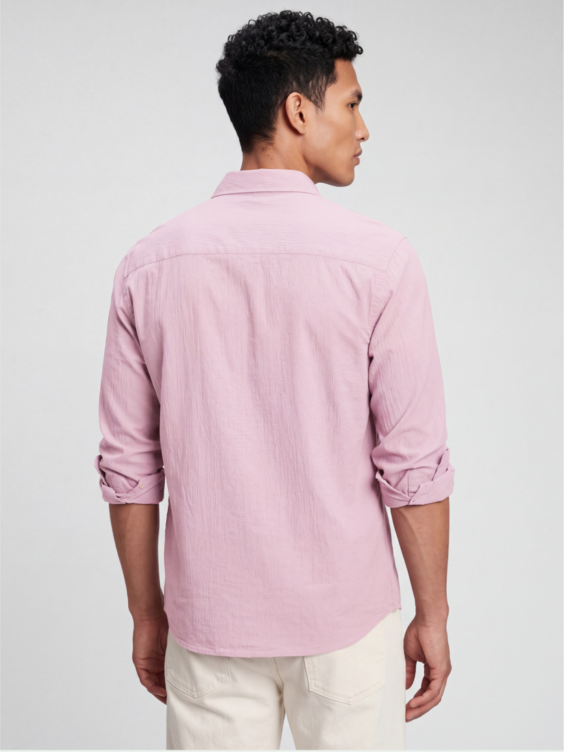 Twilight Mauve Seersucker Shirt