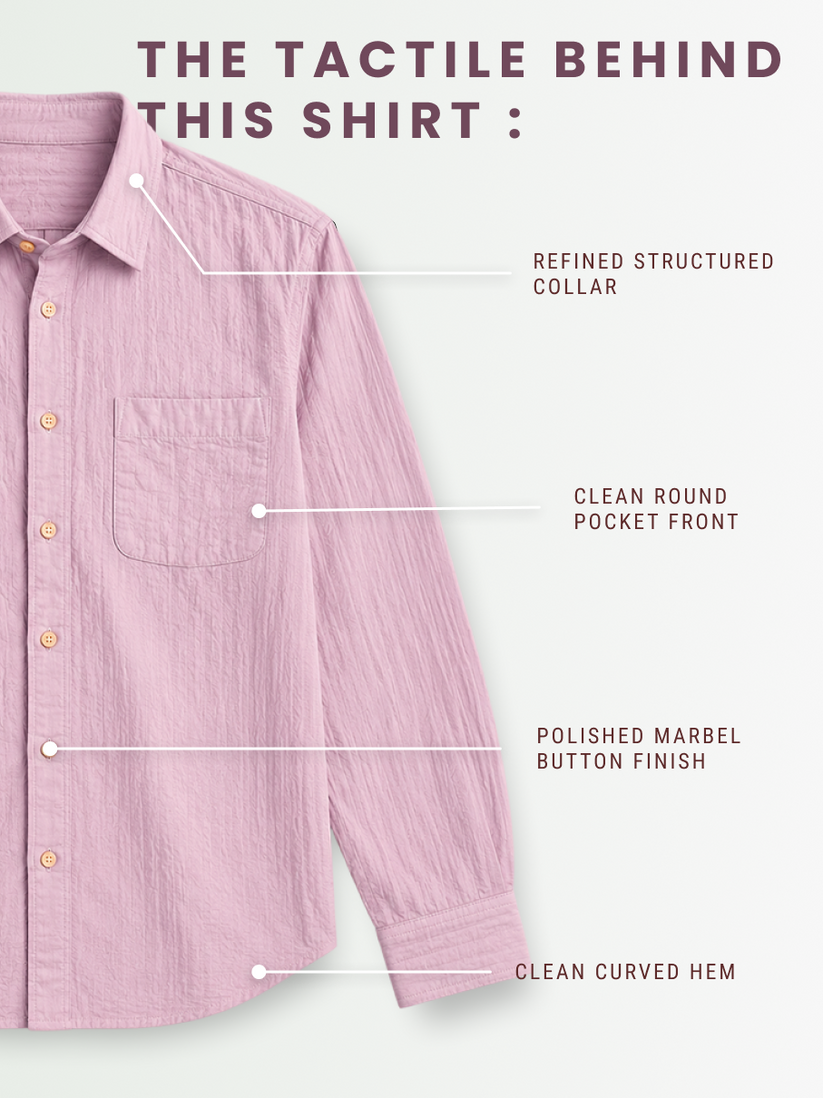 Twilight Mauve Seersucker Shirt