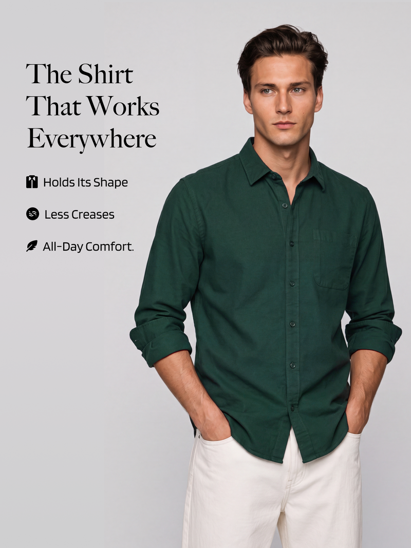 Dark Green Oxford Shirt