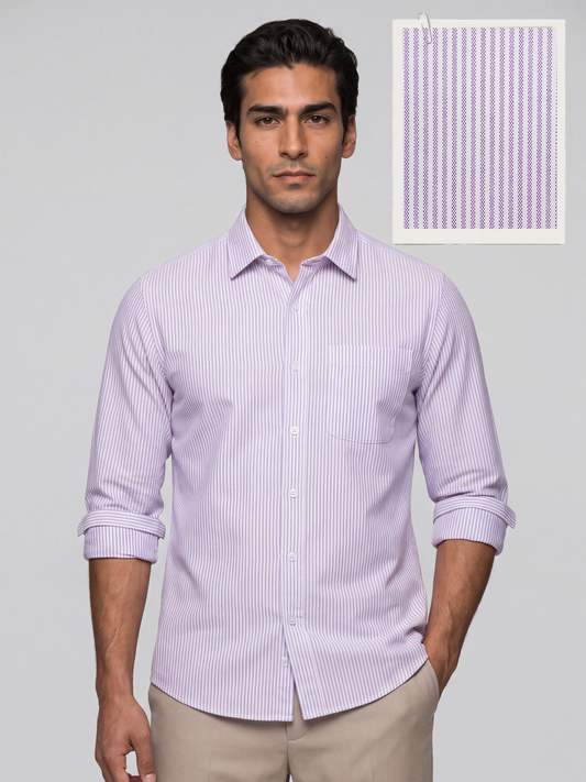Oxford Lavender Striped Shirt
