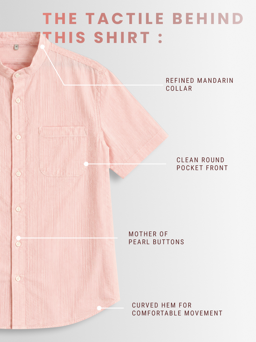 Pink Pinstriped Seersucker Shirt