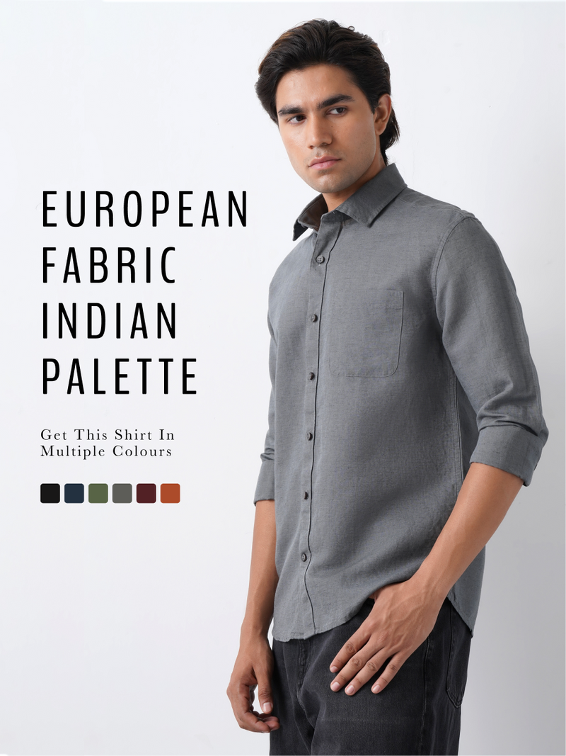 Linen Rich Grey Shirt