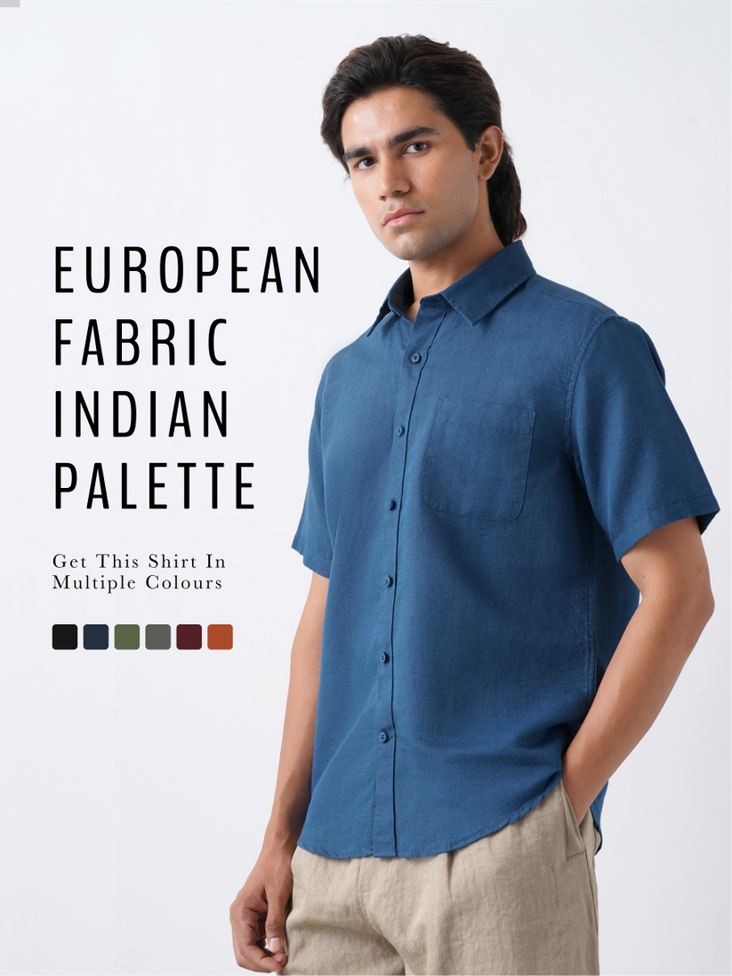 Linen Rich Navy Shirt