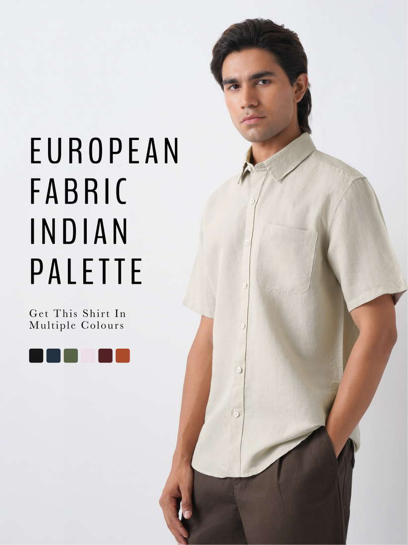Linen Rich Dark Cream  Shirt