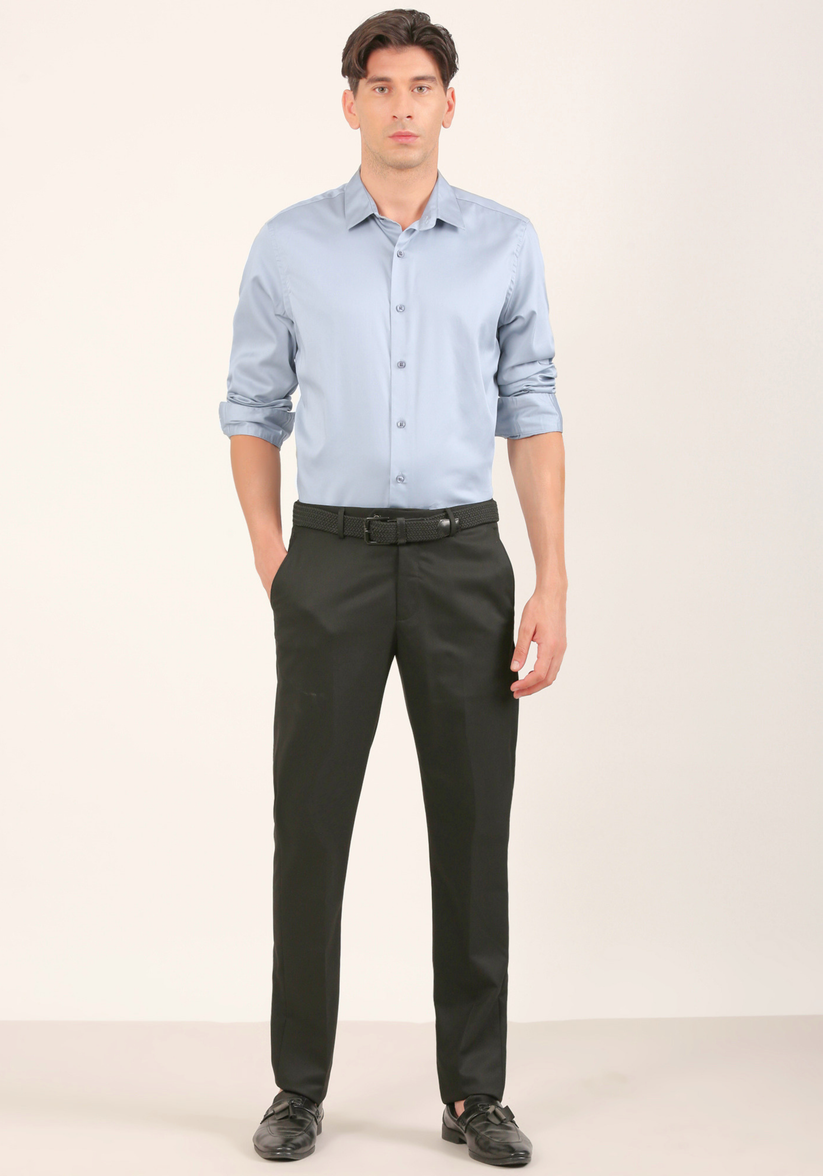 Ash Grey Satin Shirt