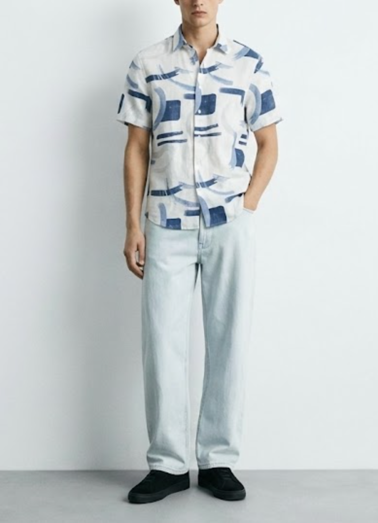 Paint Stroke Print Shirt