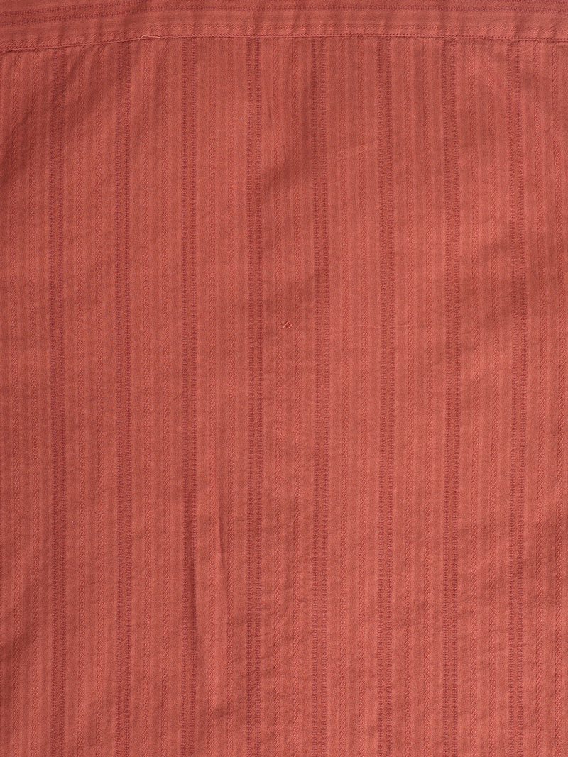 Rust Cuban Collar Textured Shirt