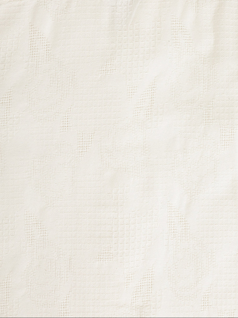 Off White Cuban Collar Textured Shirt