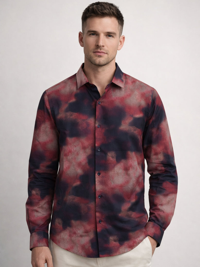 Regular Fit Midnight Aura Print Shirt