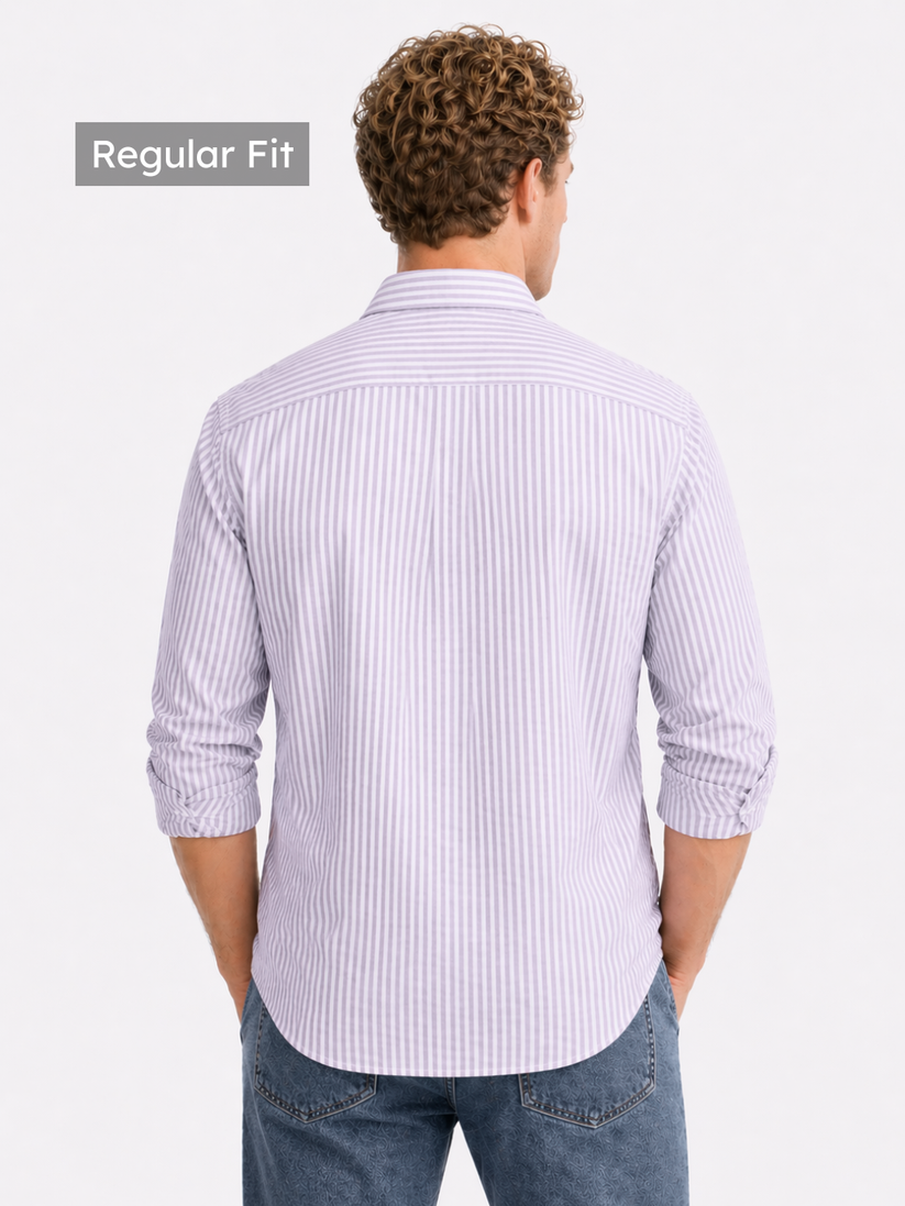 Lavender Oxford Stripe Shirt