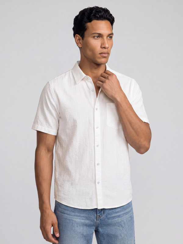 Ivory Textured Shirt