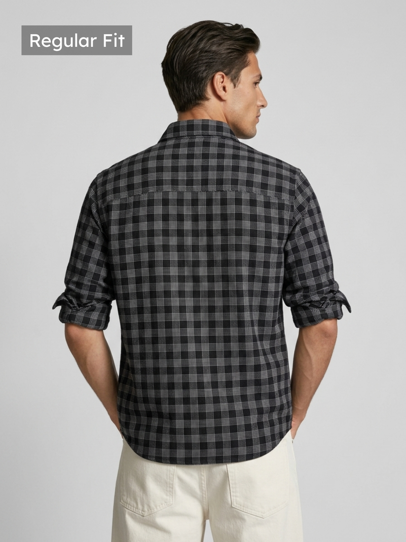 Urban Black Check Shirt