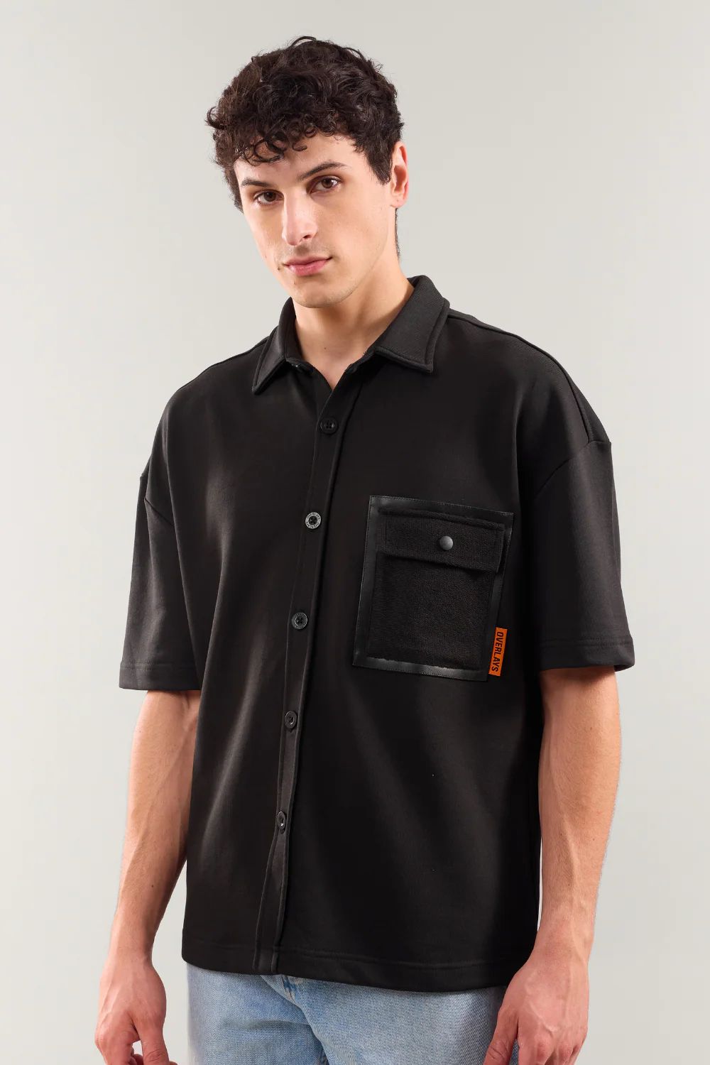 Patchwork Half Sleeves Shirt