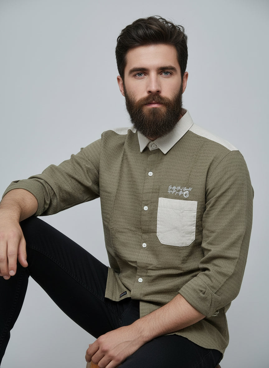 Premium Out Collar Trendy Brown