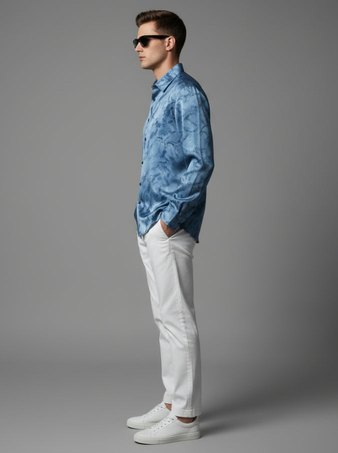 Marble texture Print Shirt