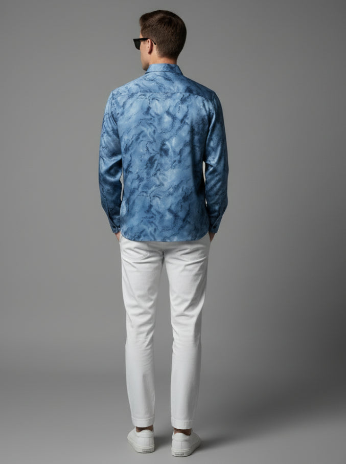 Marble texture Print Shirt