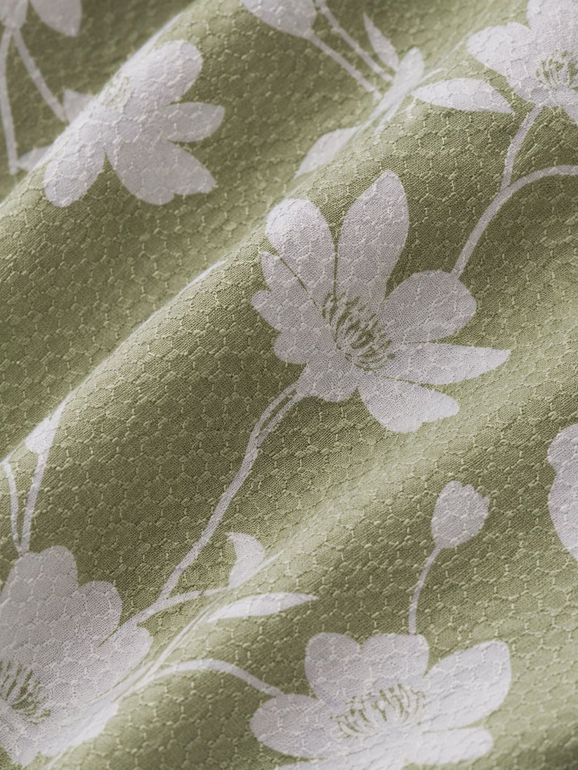 Green Floral Print Shirt