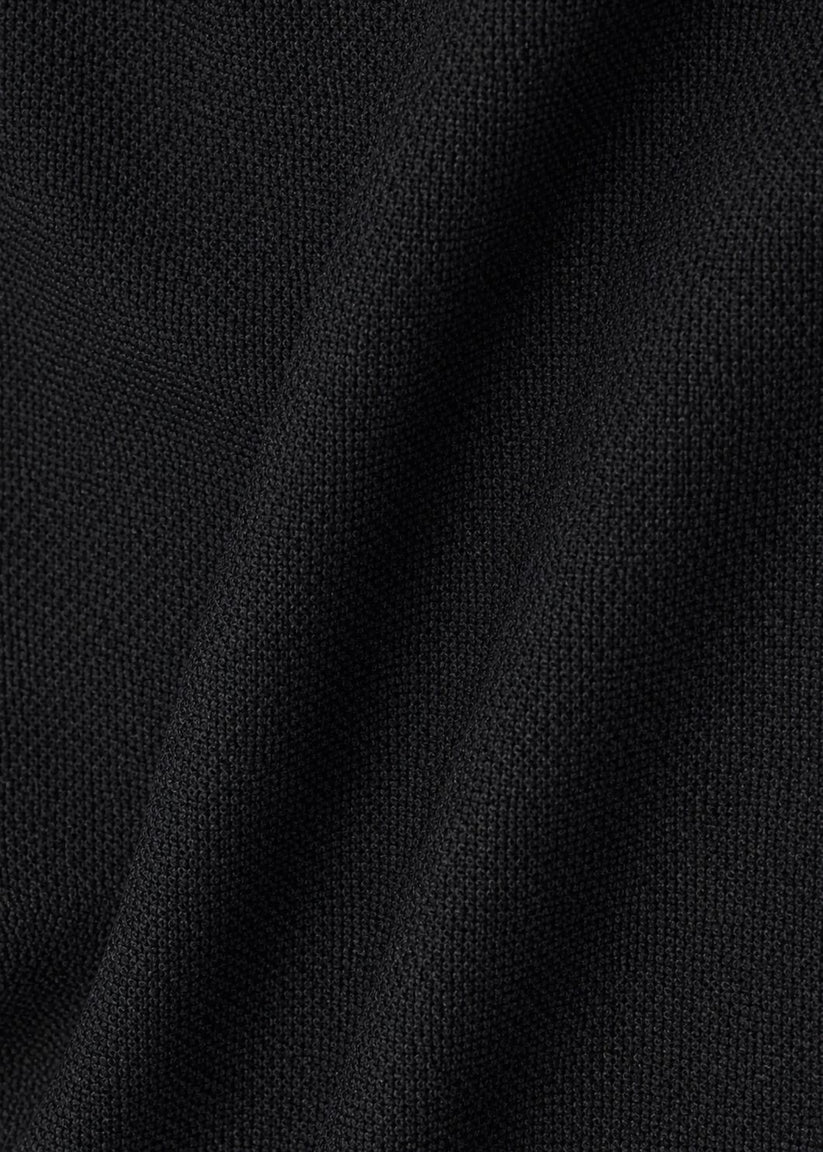 Slim Fit Textured Black Knit Shirt