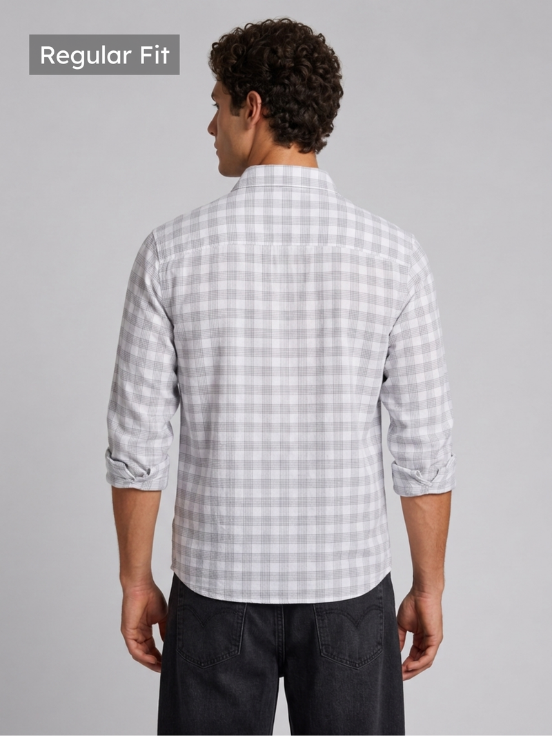 Urban White Check Shirt
