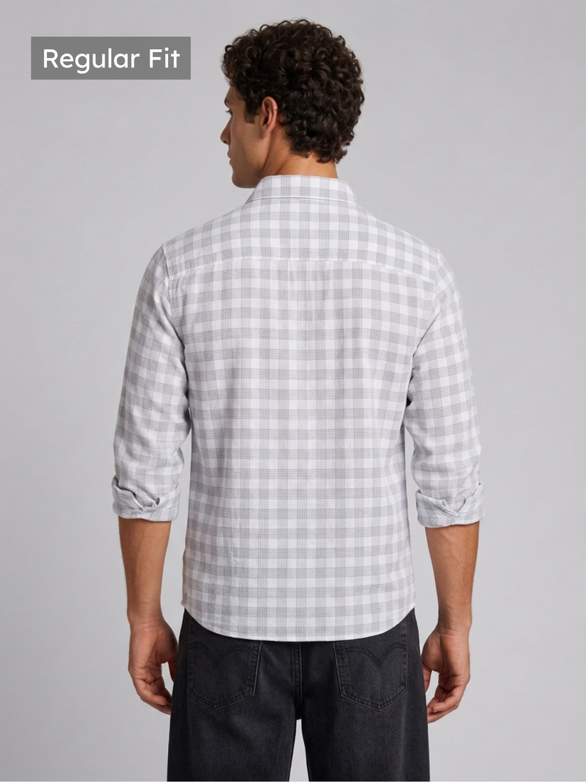 Urban White Check Shirt
