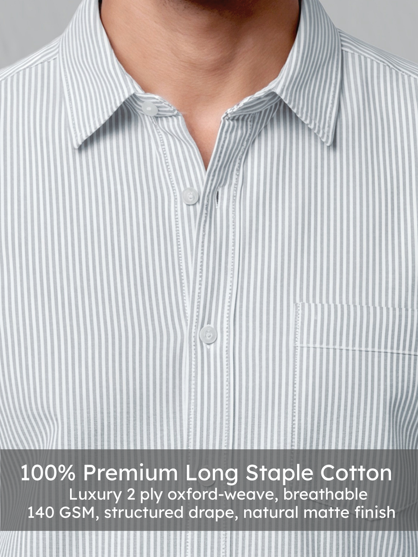 Oxford Grey Striped Shirt