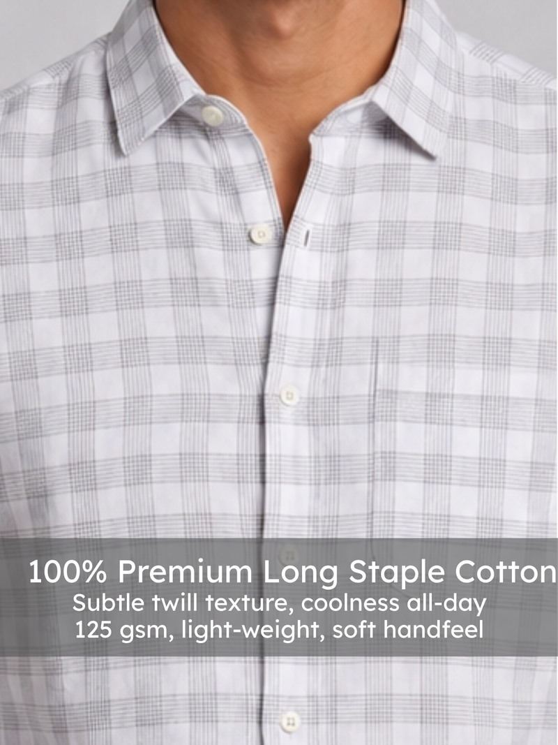 Urban White Check Shirt