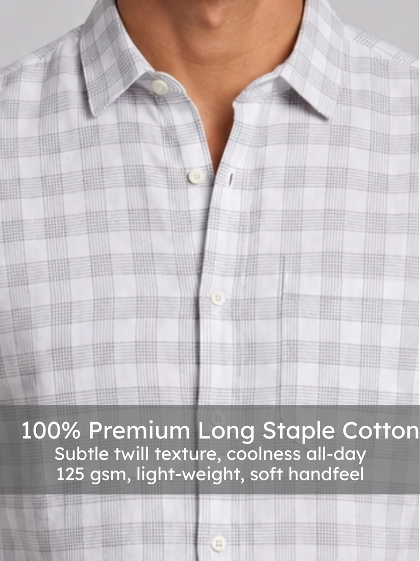 Urban White Check Shirt