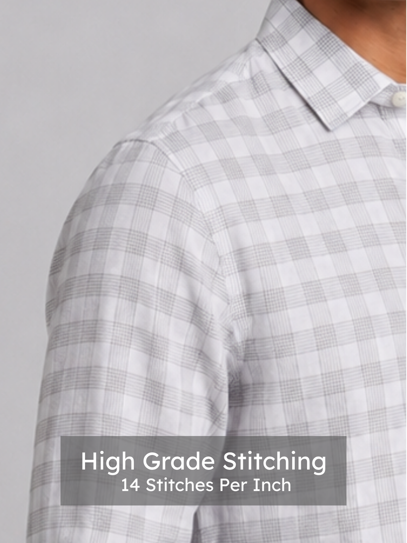Urban White Check Shirt