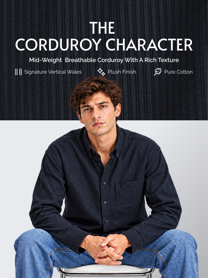 Navy Blue CordStripe™ Shirt