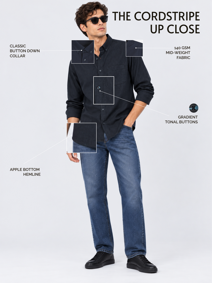Navy Blue CordStripe™ Shirt
