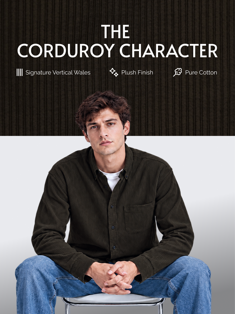 Deep Brown CordStripe™ Shirt