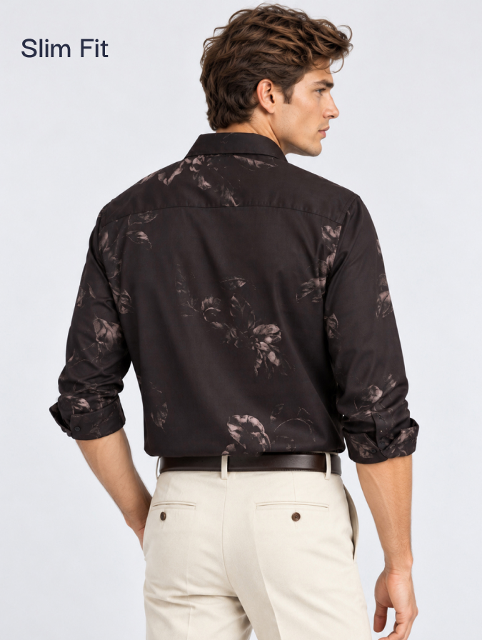 Slim Fit Shadow Floral Shirt