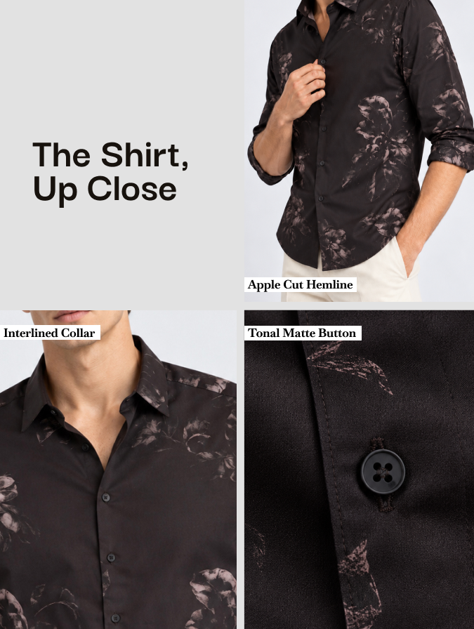 Slim Fit Shadow Floral Shirt