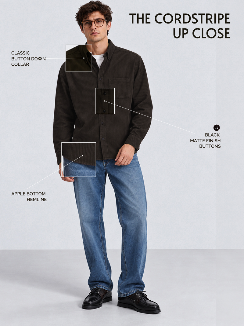 Deep Brown CordStripe™ Shirt