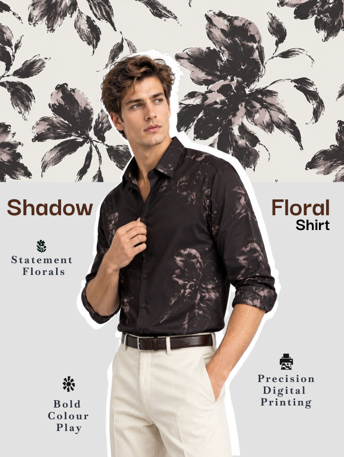 Slim Fit Shadow Floral Shirt