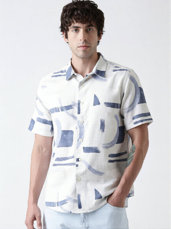 Brush Stroke Print Shirt