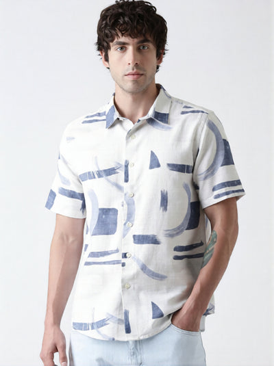 Brush Stroke Print Shirt