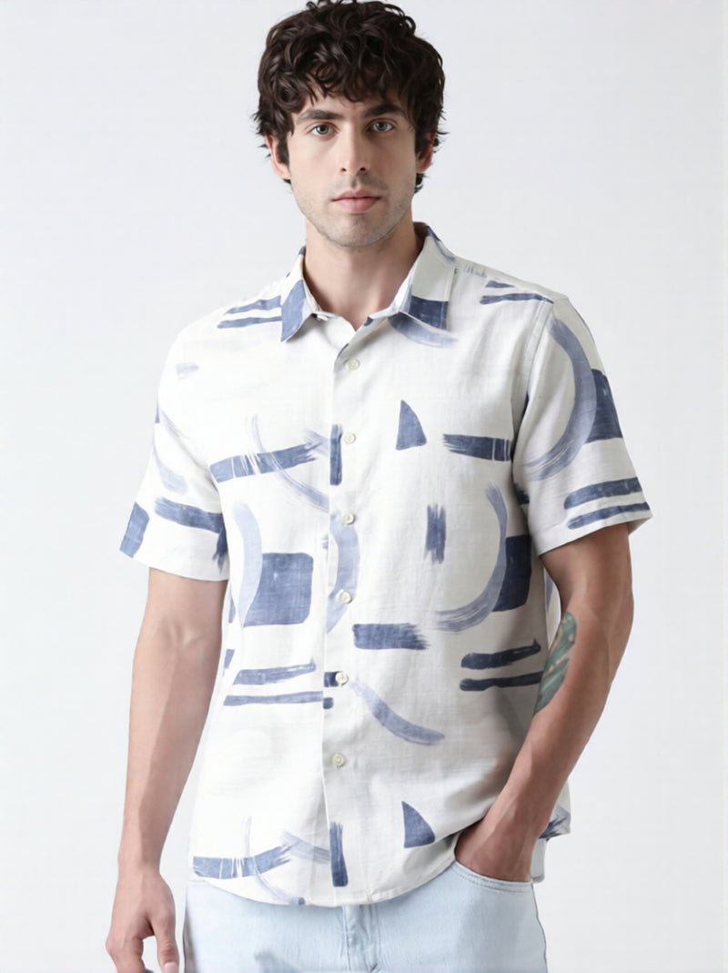 Brush Stroke Print Shirt