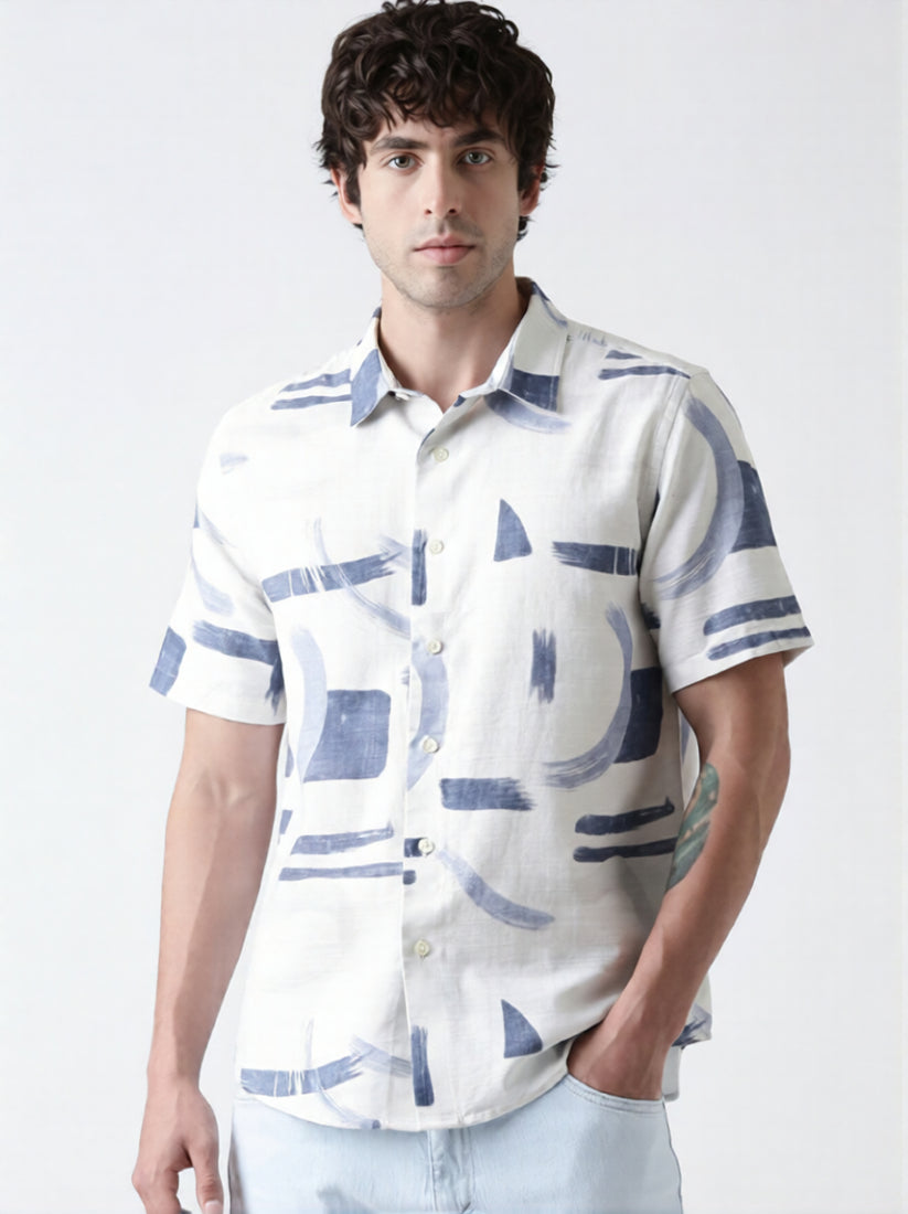 Brush Stroke Print Shirt