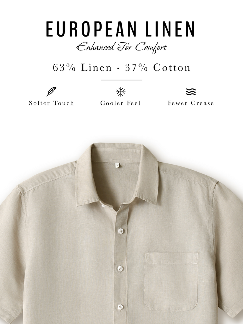 Linen Rich Dark Cream  Shirt