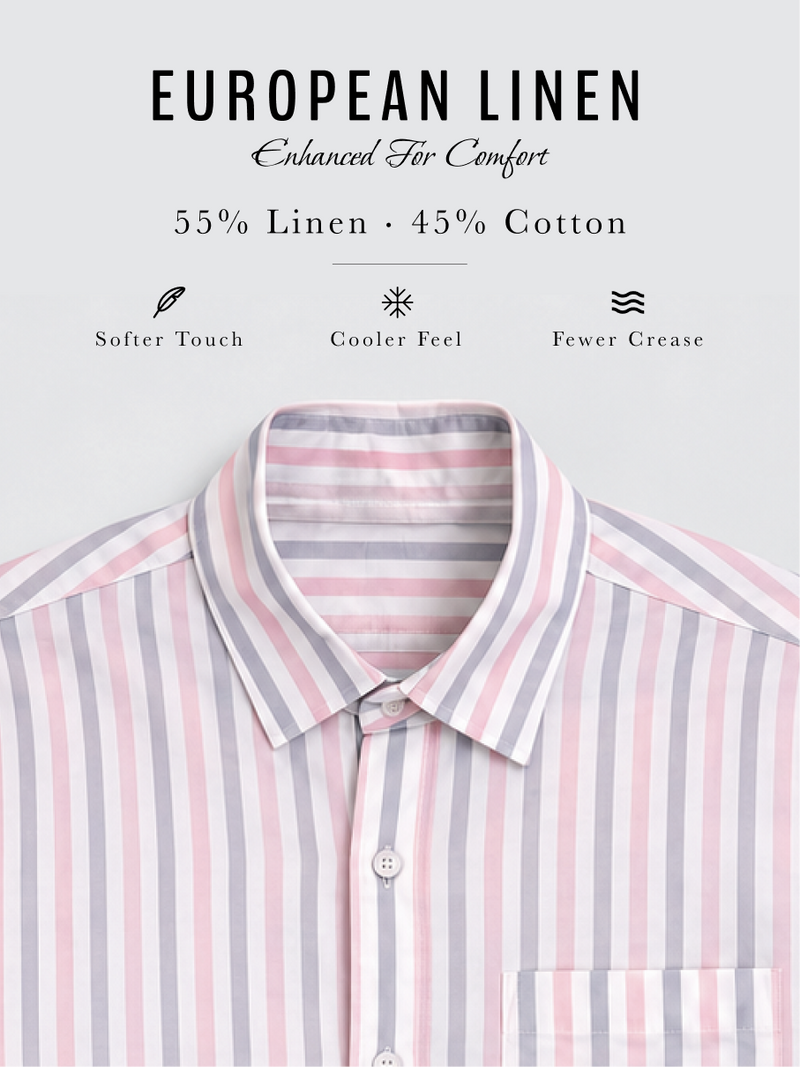 Linen Rich Candy Stripe Shirt